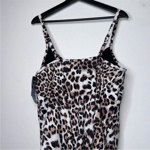 SWIM SOLUTIONS Plus Size Knotted Flyaway Fauxkini One-Piece Swimsuit Size 20W - Picture 7 of 12